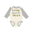 thumbnail image 1 of Inktastic Grannys Girl Bright Flowers Girls Long Sleeve Baby Bodysuit, 1 of 5