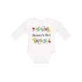 thumbnail image 1 of Inktastic Grannys Girl Bright Flowers Girls Long Sleeve Baby Bodysuit, 1 of 5