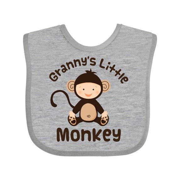 Inktastic Grannys Little Monkey Boys or Girls Baby Bib