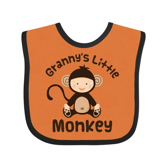 Inktastic Grannys Little Monkey Boys or Girls Baby Bib