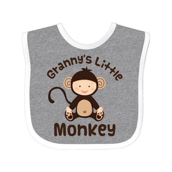 Inktastic Grannys Little Monkey Boys or Girls Baby Bib