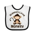 thumbnail image 1 of Inktastic Grannys Little Monkey Boys or Girls Baby Bib, 1 of 4