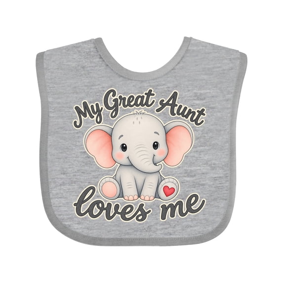 Inktastic Great Aunt Loves Me Boys or Girls Baby Bib