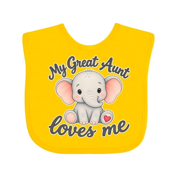 Inktastic Great Aunt Loves Me Boys or Girls Baby Bib
