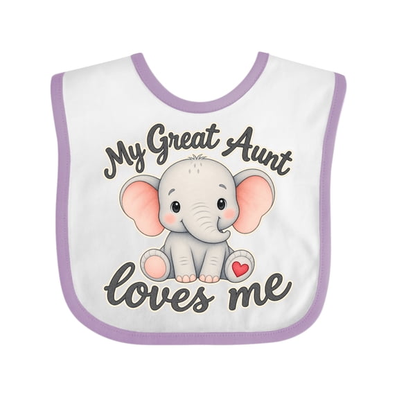 Inktastic Great Aunt Loves Me Boys or Girls Baby Bib