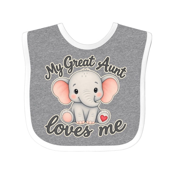 Inktastic Great Aunt Loves Me Boys or Girls Baby Bib