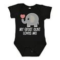 thumbnail image 1 of Inktastic Great Aunt Loves Me Elephant Boys or Girls Baby Bodysuit, 1 of 5