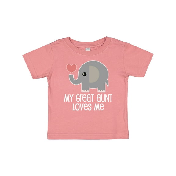 Inktastic Great Aunt Loves Me Elephant Boys or Girls Baby T-Shirt