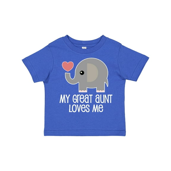 Inktastic Great Aunt Loves Me Elephant Boys or Girls Toddler T-Shirt