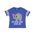 thumbnail image 1 of Inktastic Great Aunt Loves Me Elephant Boys or Girls Toddler T-Shirt, 1 of 5