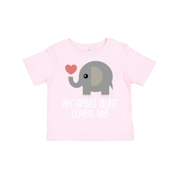 Inktastic Great Aunt Loves Me Elephant Boys or Girls Toddler T-Shirt