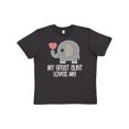 thumbnail image 1 of Inktastic Great Aunt Loves Me Elephant Youth T-Shirt, 1 of 5