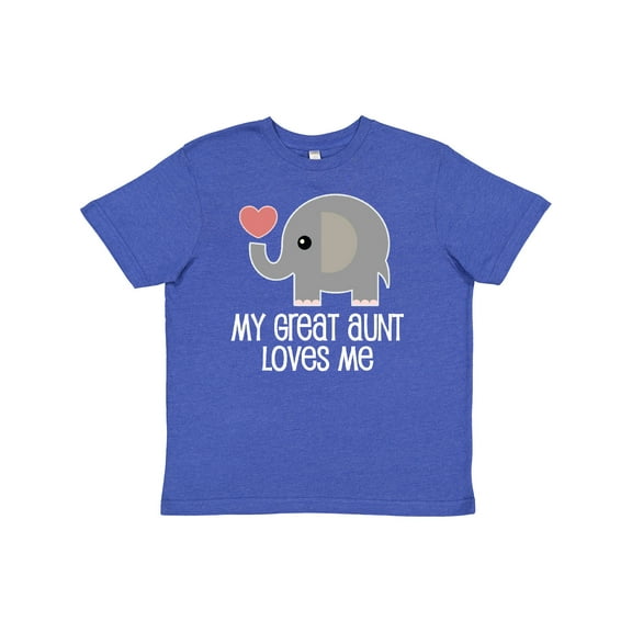 Inktastic Great Aunt Loves Me Elephant Youth T-Shirt