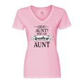thumbnail image 1 of Inktastic Great Aunt? More Like Greatest Aunt Women's V-Neck T-Shirt, 1 of 5