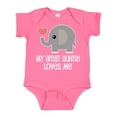 thumbnail image 1 of Inktastic Great Auntie Loves Me Elephant Boys or Girls Baby Bodysuit, 1 of 5