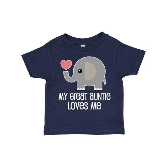 Inktastic Great Auntie Loves Me Elephant Boys or Girls Toddler T-Shirt