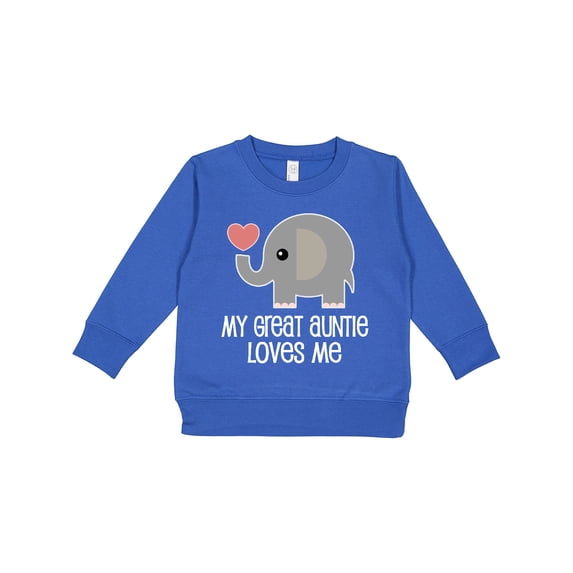 Inktastic Great Auntie Loves Me Elephant Toddler Sweatshirt