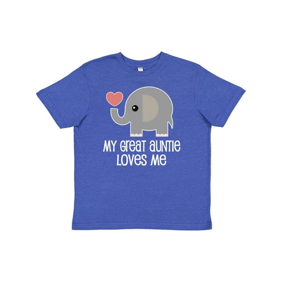 Inktastic Great Auntie Loves Me Elephant Youth T-Shirt