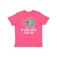 thumbnail image 1 of Inktastic Great Auntie Loves Me Elephant Youth T-Shirt, 1 of 5