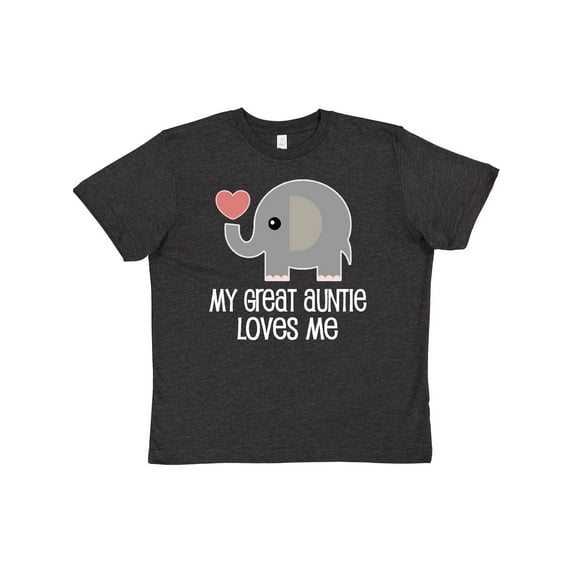 Inktastic Great Auntie Loves Me Elephant Youth T-Shirt