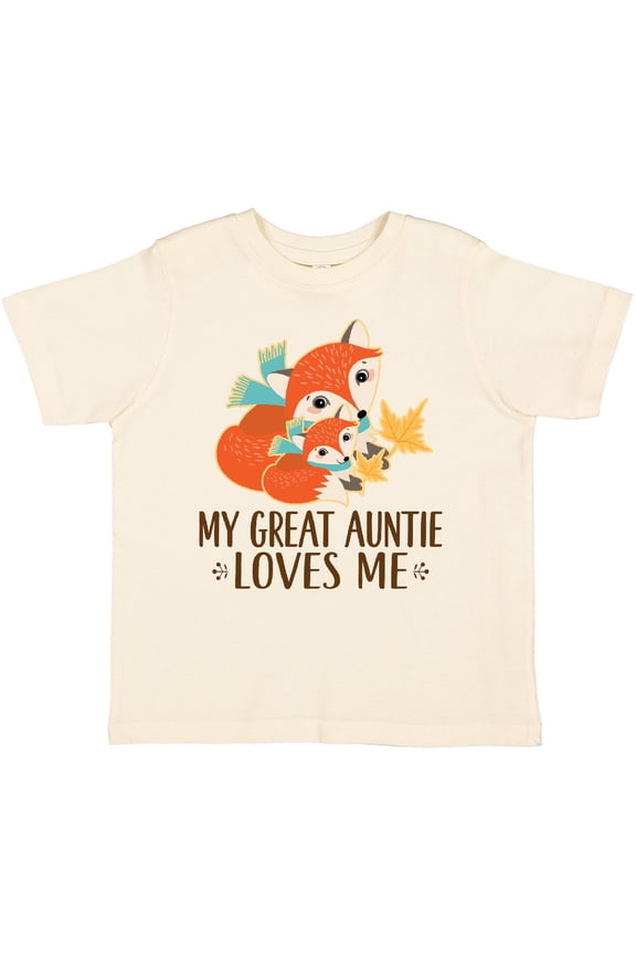 Great Auntie Loves Me Fox Boys or Girls Toddler T-Shirt