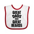 thumbnail image 1 of Inktastic Great Dads Have Great Beards Boys Baby Bib, 1 of 4