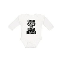 Inktastic Great Dads Have Great Beards Boys Long Sleeve Baby Bodysuit