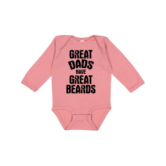 Inktastic Great Dads Have Great Beards Boys Long Sleeve Baby Bodysuit