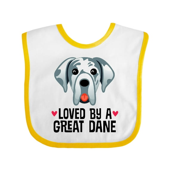 Inktastic Great Dane Dog Lover Boys or Girls Baby Bib