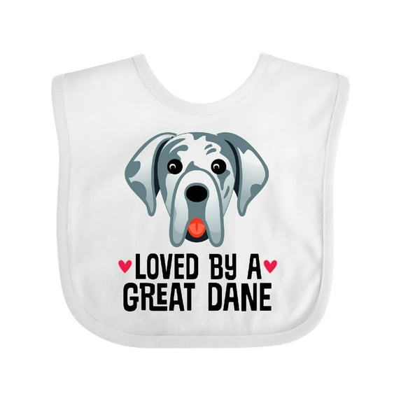 Inktastic Great Dane Dog Lover Boys or Girls Baby Bib