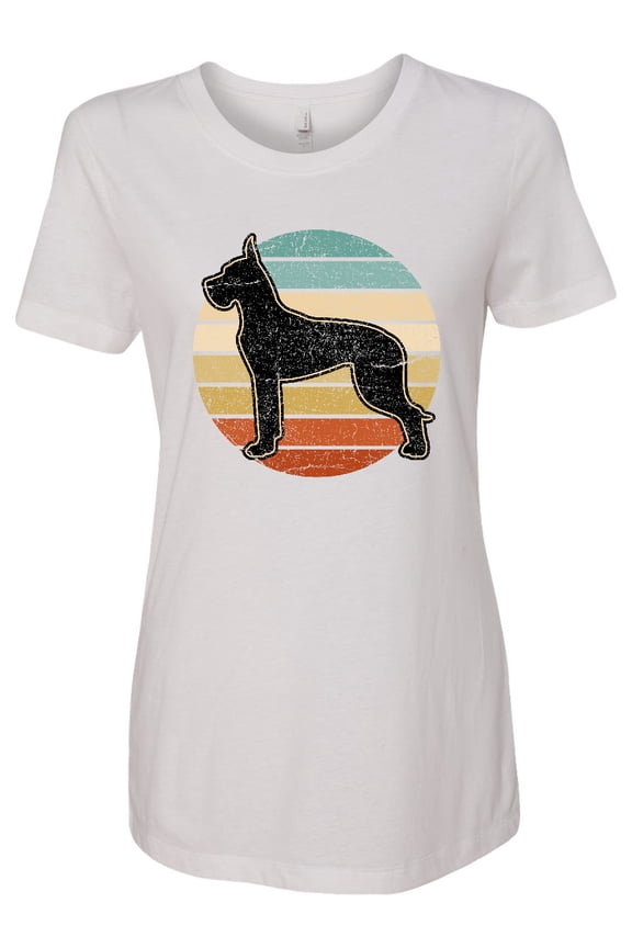 Great Dane Dog Retro Sunset Women's T-Shirt