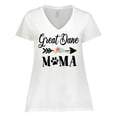 thumbnail image 1 of Inktastic Great Dane Mama with Flowers and Arrow Women's Plus Size V-Neck T-Shirt, 1 of 5
