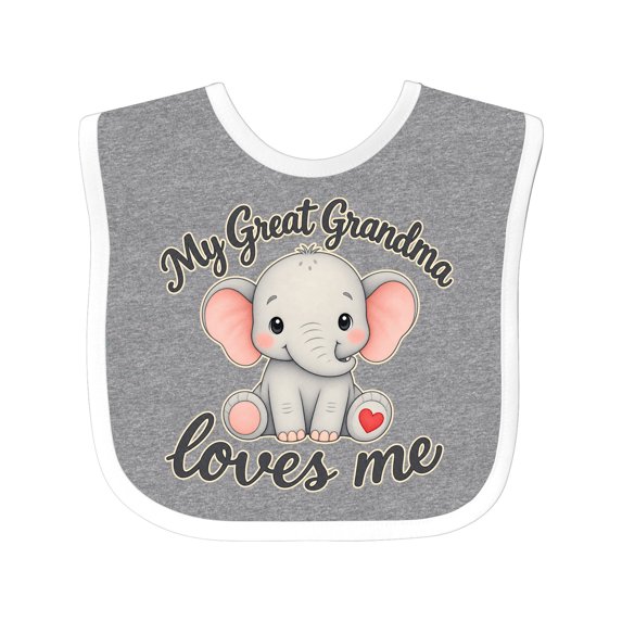 Inktastic Great Grandma Loves Me Boys or Girls Baby Bib