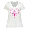 thumbnail image 1 of Inktastic Great Grandma Pink Valentine Hearts Women's Plus Size V-Neck T-Shirt, 1 of 5