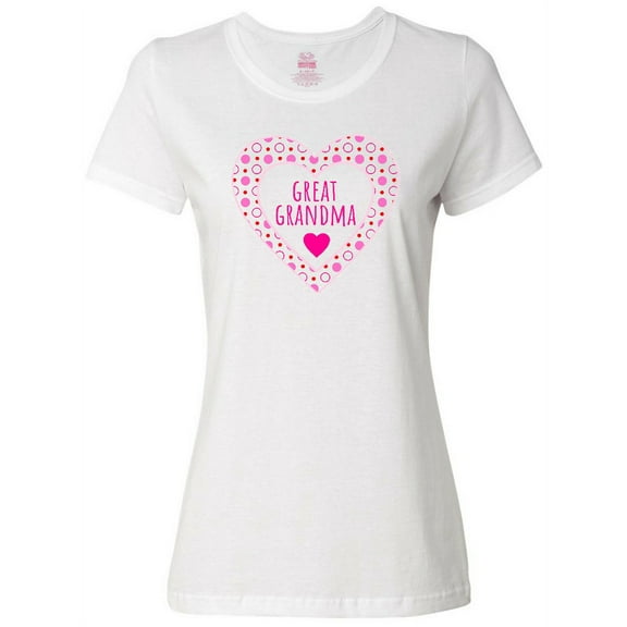 Inktastic Great Grandma Pink Valentine Hearts Women's T-Shirt