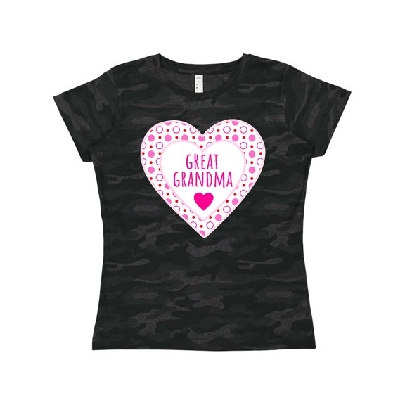 Inktastic Great Grandma Pink Valentine Hearts Women's T-Shirt