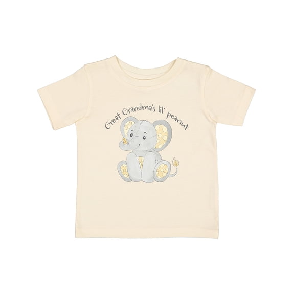 Inktastic Great Grandma's Lil' Peanut Polka Dot Elephant Boys or Girls Baby T-Shirt
