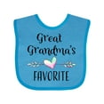 thumbnail image 1 of Inktastic Great Grandmas Favorite Heart Great Grandchild Boys or Girls Baby Bib, 1 of 4
