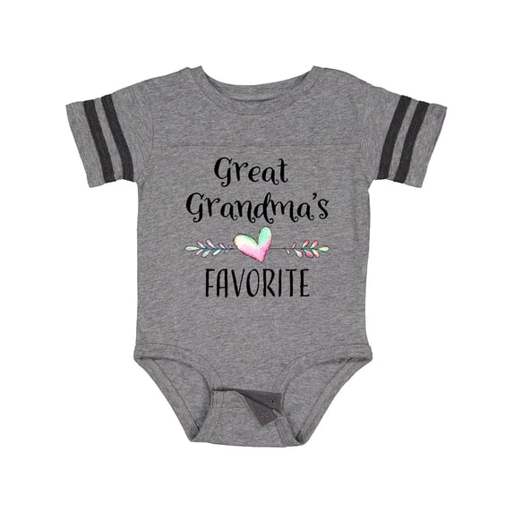 Inktastic Great Grandmas Favorite- Heart Great Grandchild Boys or Girls Baby Bodysuit