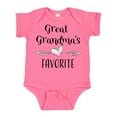 thumbnail image 1 of Inktastic Great Grandmas Favorite Heart Great Grandchild Boys or Girls Baby Bodysuit, 1 of 5