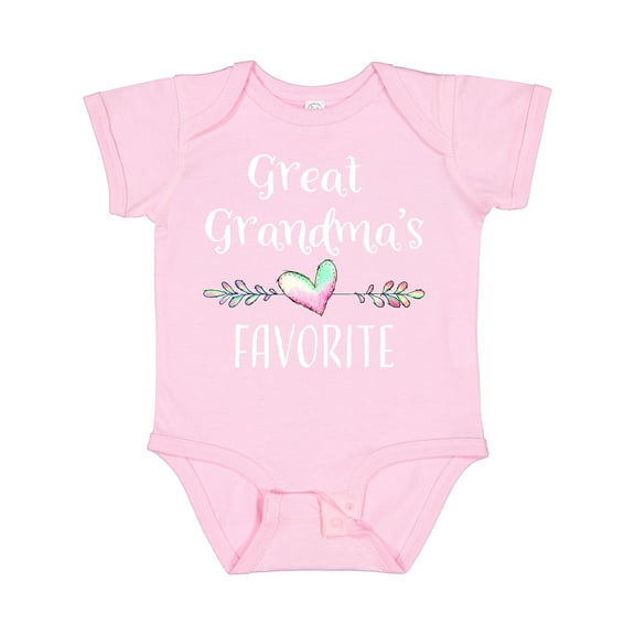 Inktastic Great Grandmas Favorite Heart Great Grandchild Boys or Girls Baby Bodysuit