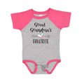 thumbnail image 1 of Inktastic Great Grandmas Favorite Heart Great Grandchild Boys or Girls Baby Bodysuit, 1 of 5