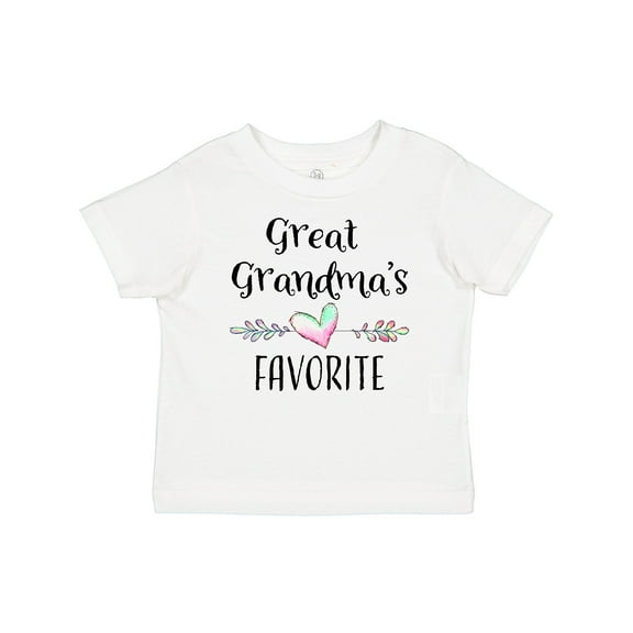 Inktastic Great Grandmas Favorite- Heart Great Grandchild Boys or Girls Baby T-Shirt