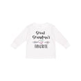 thumbnail image 1 of Inktastic Great Grandmas Favorite- Heart Great Grandchild Boys or Girls Long Sleeve Toddler T-Shirt, 1 of 5