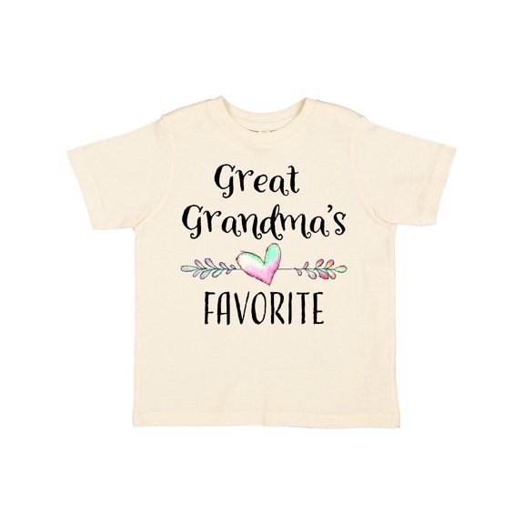 Inktastic Great Grandmas Favorite- Heart Great Grandchild Boys or Girls Toddler T-Shirt