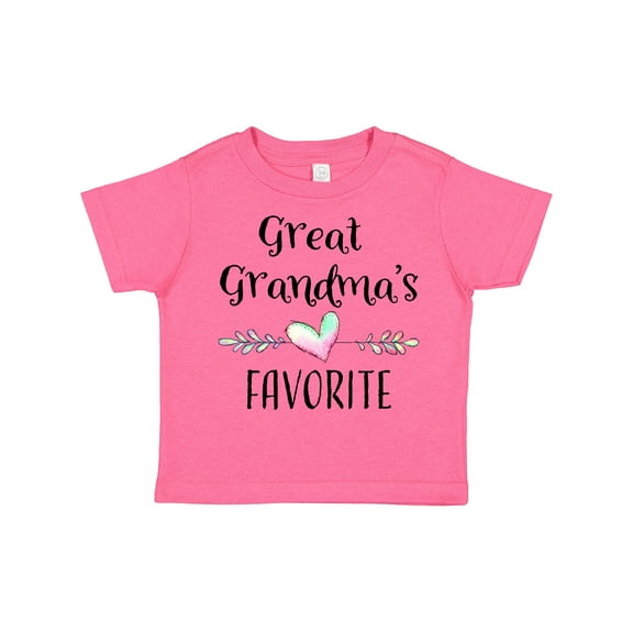 Inktastic Great Grandmas Favorite- Heart Great Grandchild Boys or Girls Toddler T-Shirt