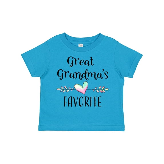 Inktastic Great Grandmas Favorite- Heart Great Grandchild Boys or Girls Toddler T-Shirt