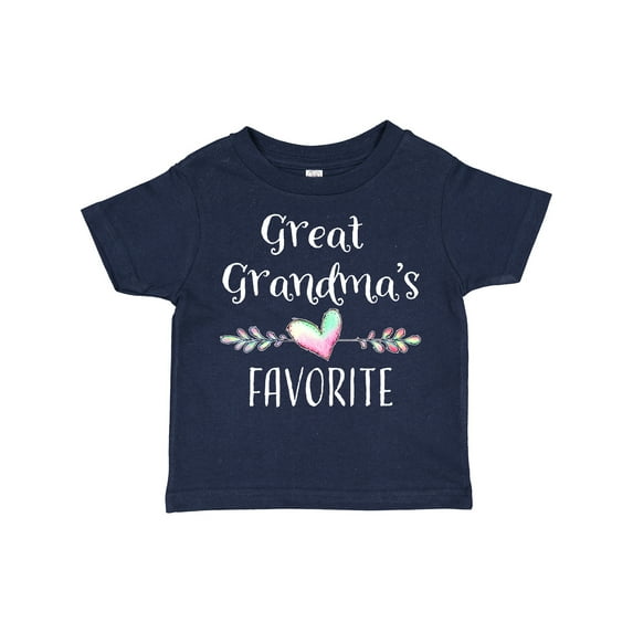 Inktastic Great Grandmas Favorite- Heart Great Grandchild Boys or Girls Toddler T-Shirt