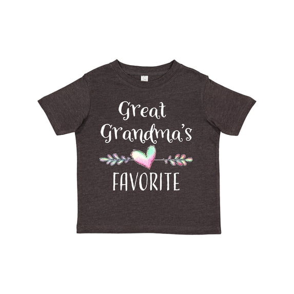 Inktastic Great Grandmas Favorite- Heart Great Grandchild Boys or Girls Toddler T-Shirt