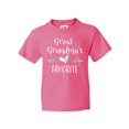 thumbnail image 1 of Inktastic Great Grandmas Favorite- Heart Great Grandchild Youth T-Shirt, 1 of 5